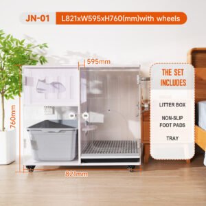 Cat Villa Integrated with Litter Box and Pet Toilet