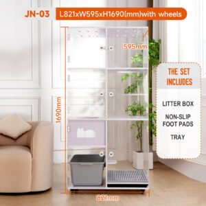 Cat Villa Integrated with Litter Box and Pet Toilet